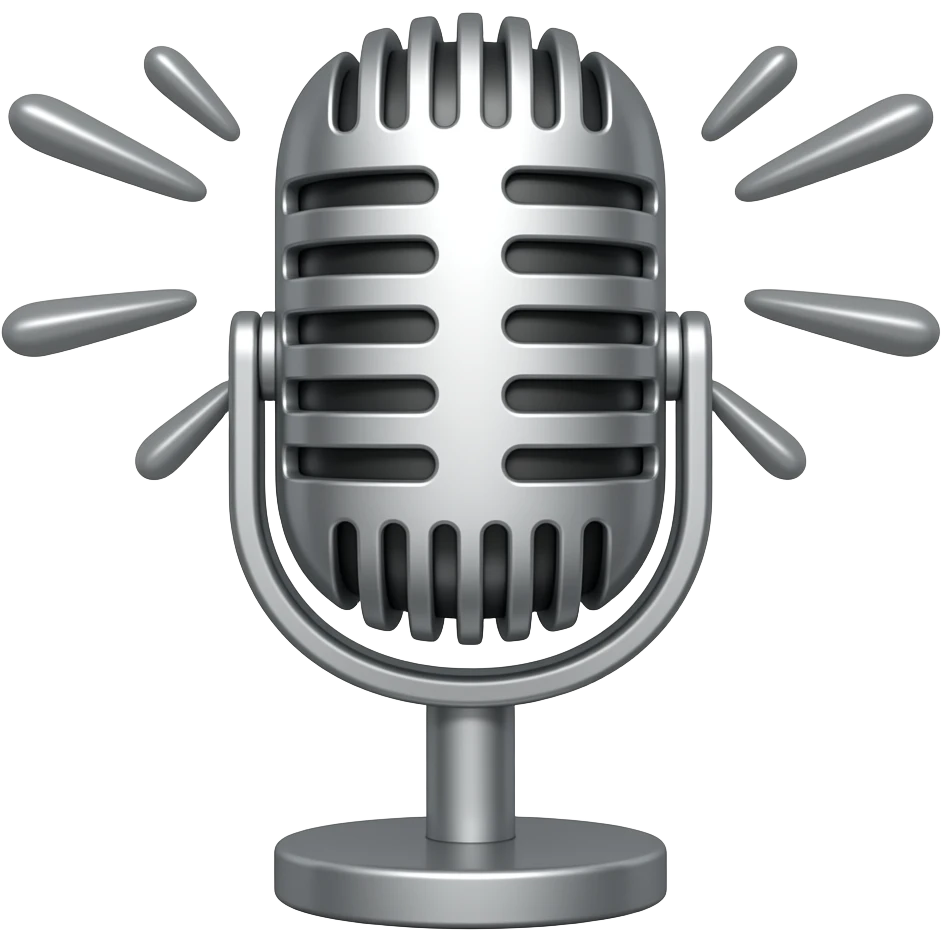 microphone with face emoji