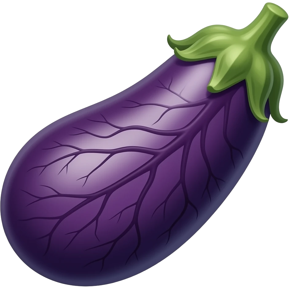 Eggplant with human like viens emoji