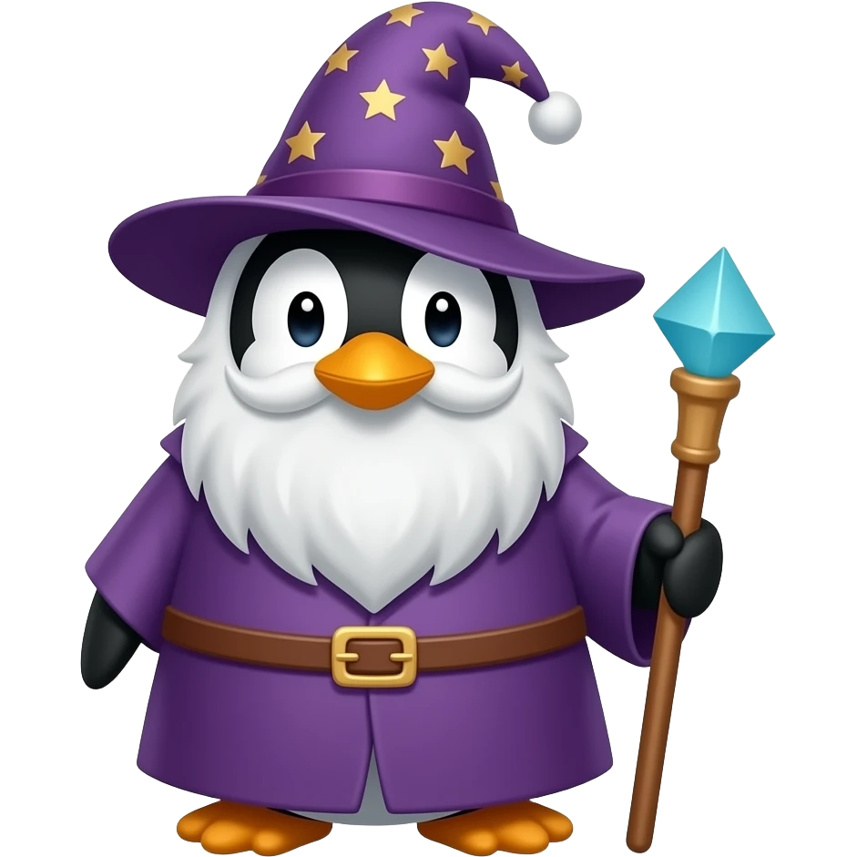 Penguin Wizard emoji
