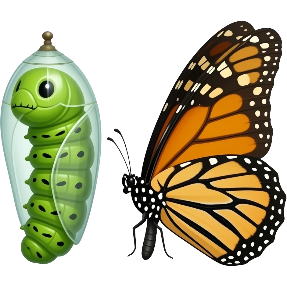 Monarch caterpillars turning to silcoons turning to monarch butterflies ...