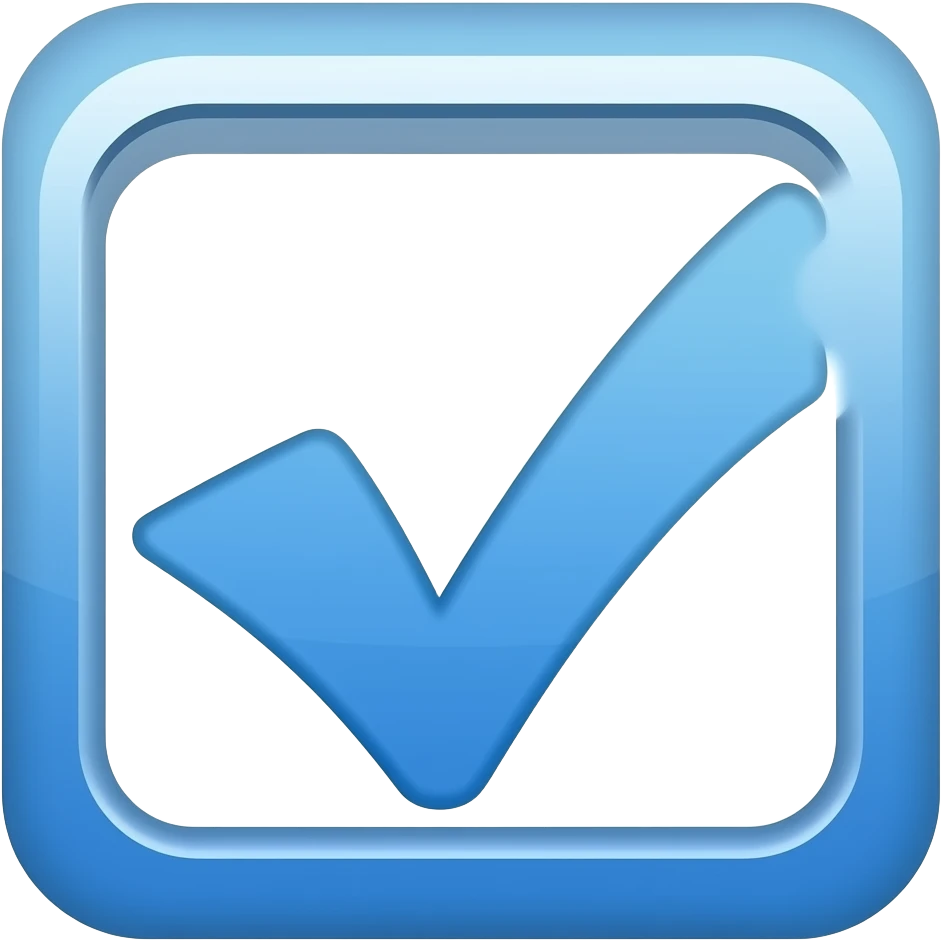 Blue tick emoji