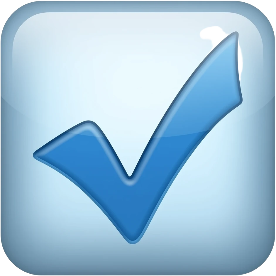 Blue tick emoji