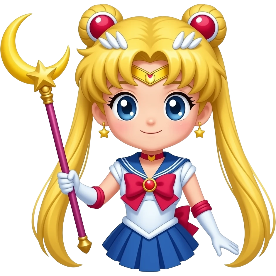 水手月亮 月亮形狀手杖 無背景 emoji