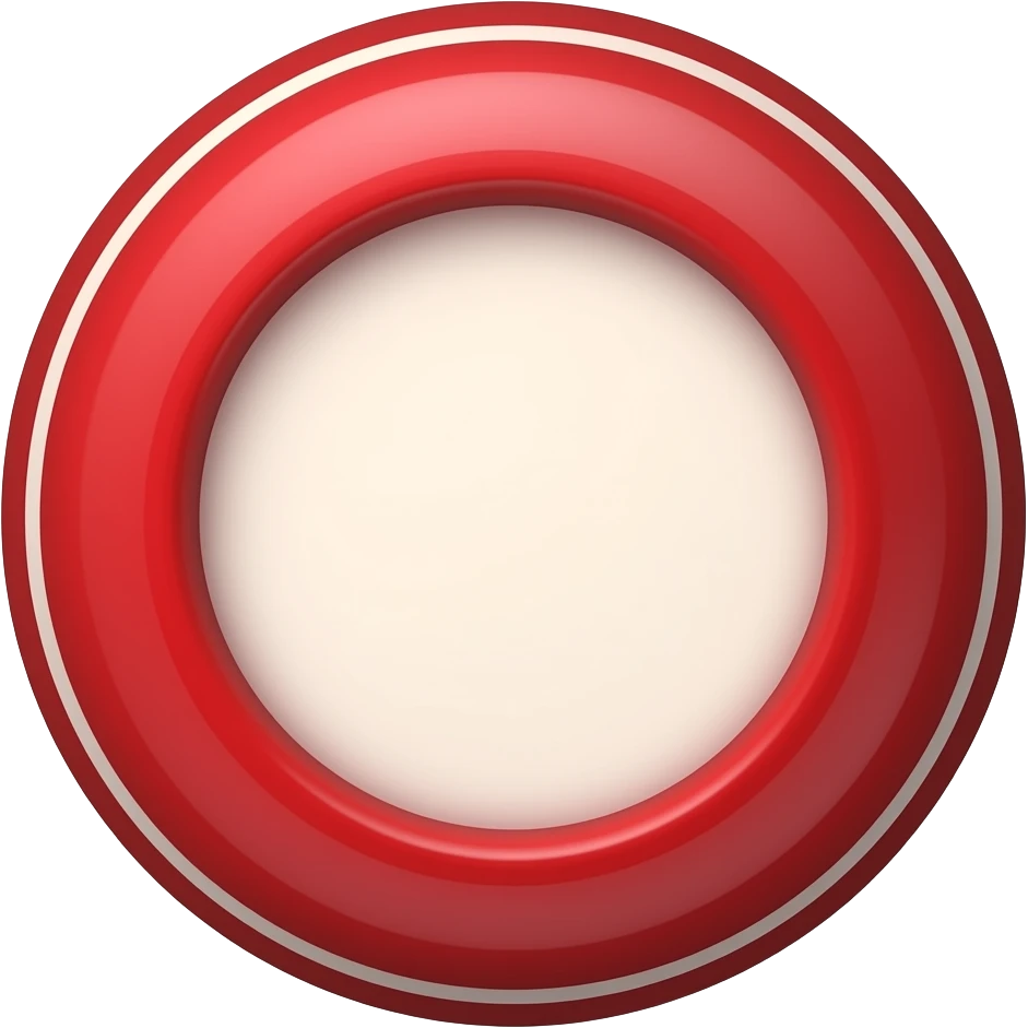 vòng tròn đỏ rỗng phía trong emoji