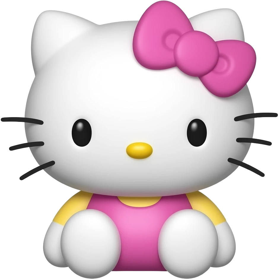 Sevimli pembe hello kitty emoji