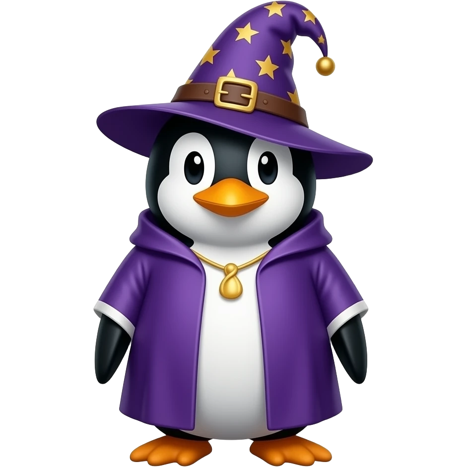 Penguin Wizard emoji