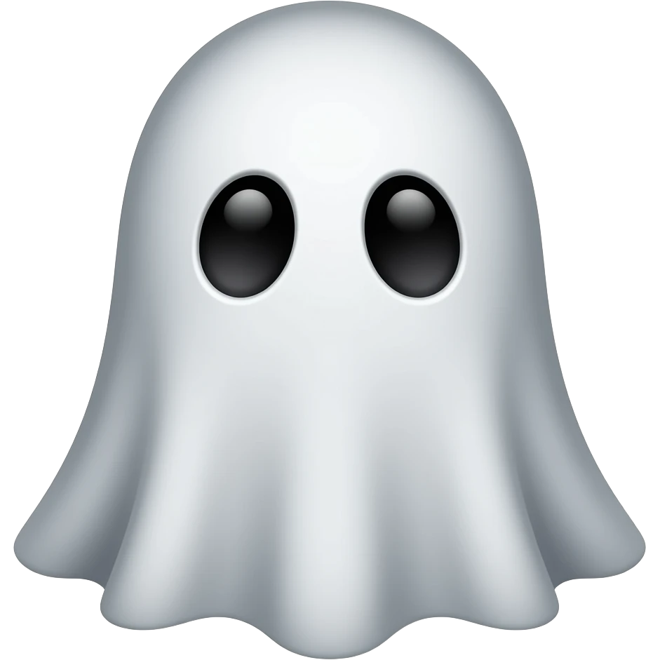Black sheet ghost emoji