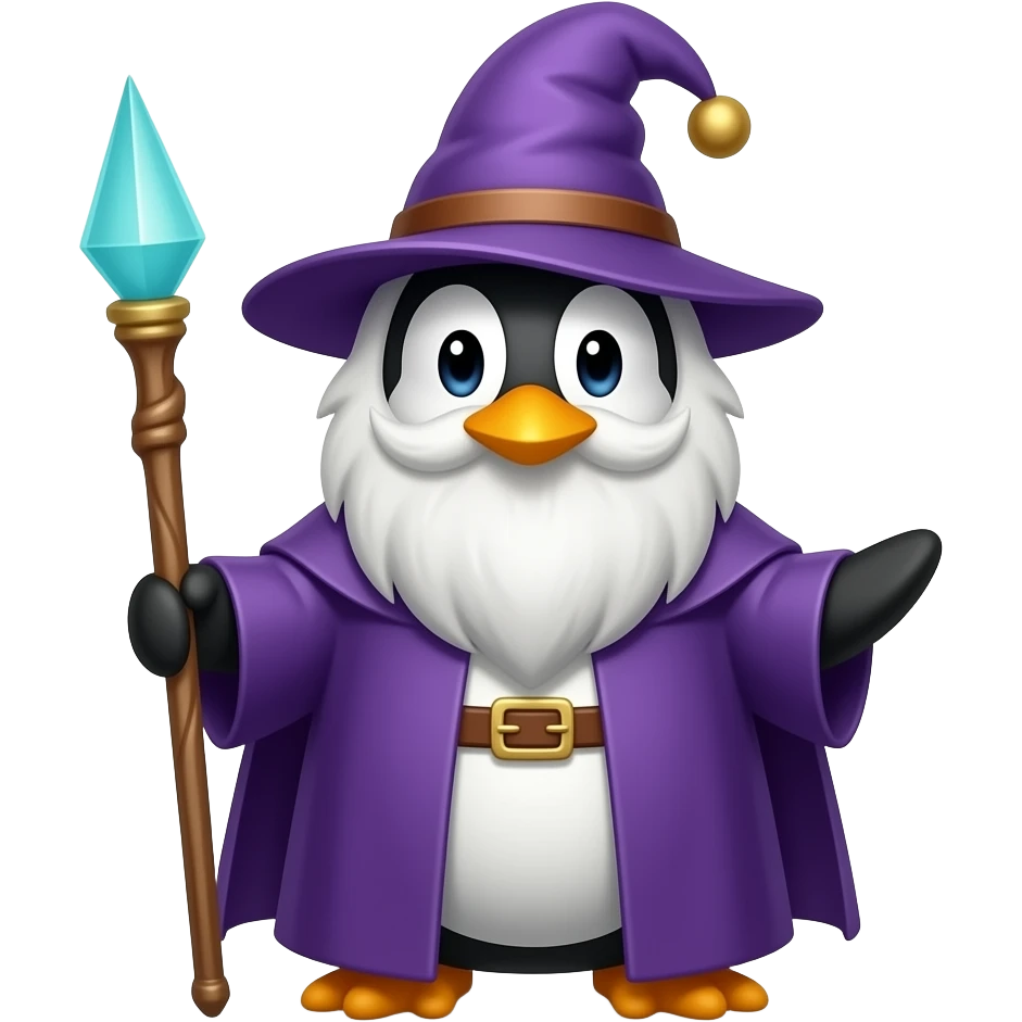 Penguin Wizard emoji