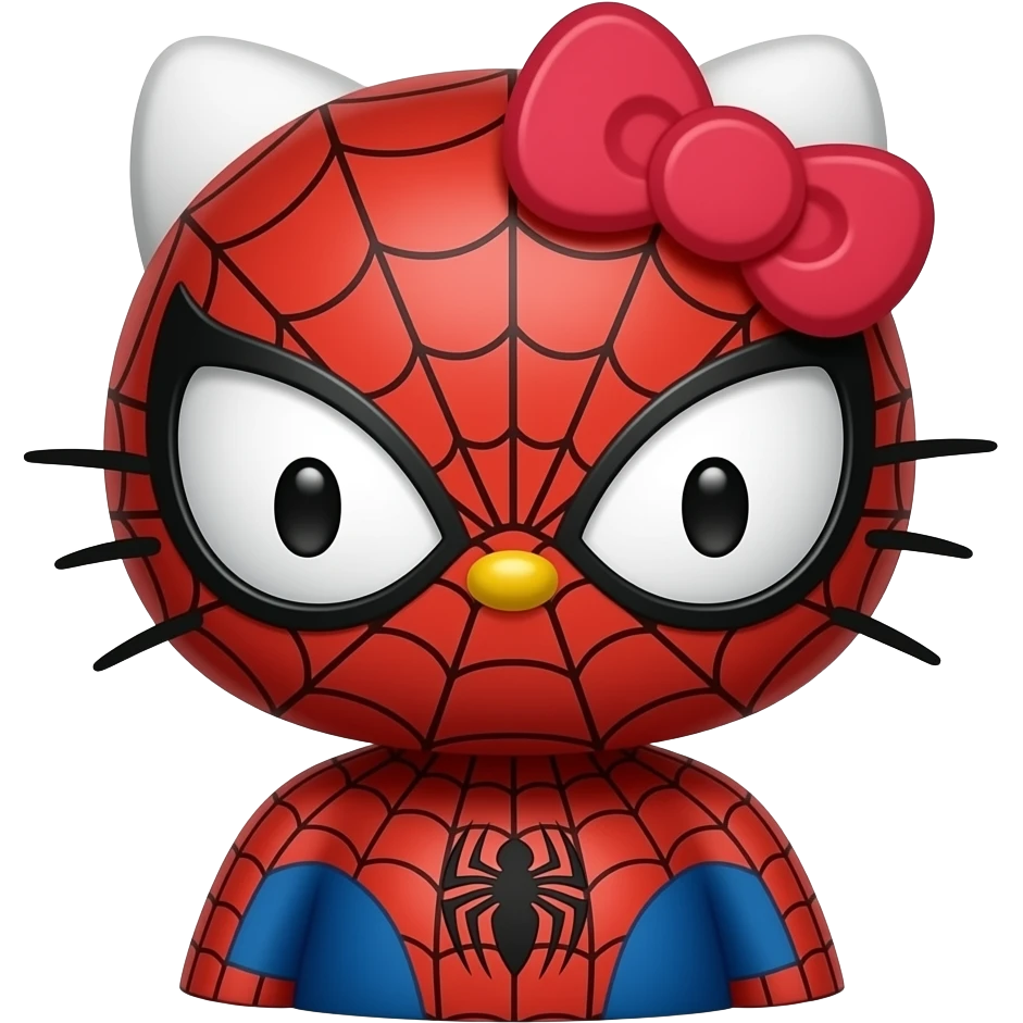 Hello kitty con espiderman emoji