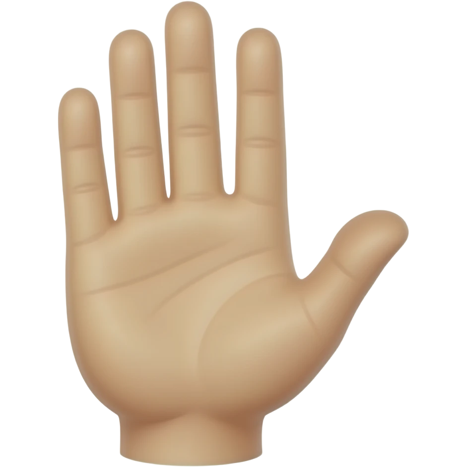 Cute 3D emoji-style hand only, index finger extended in a cheek poke gesture, soft rounded glossy texture, clean white background, centered composition, five fingers total including a visible thumb, cute emoji icon style. emoji