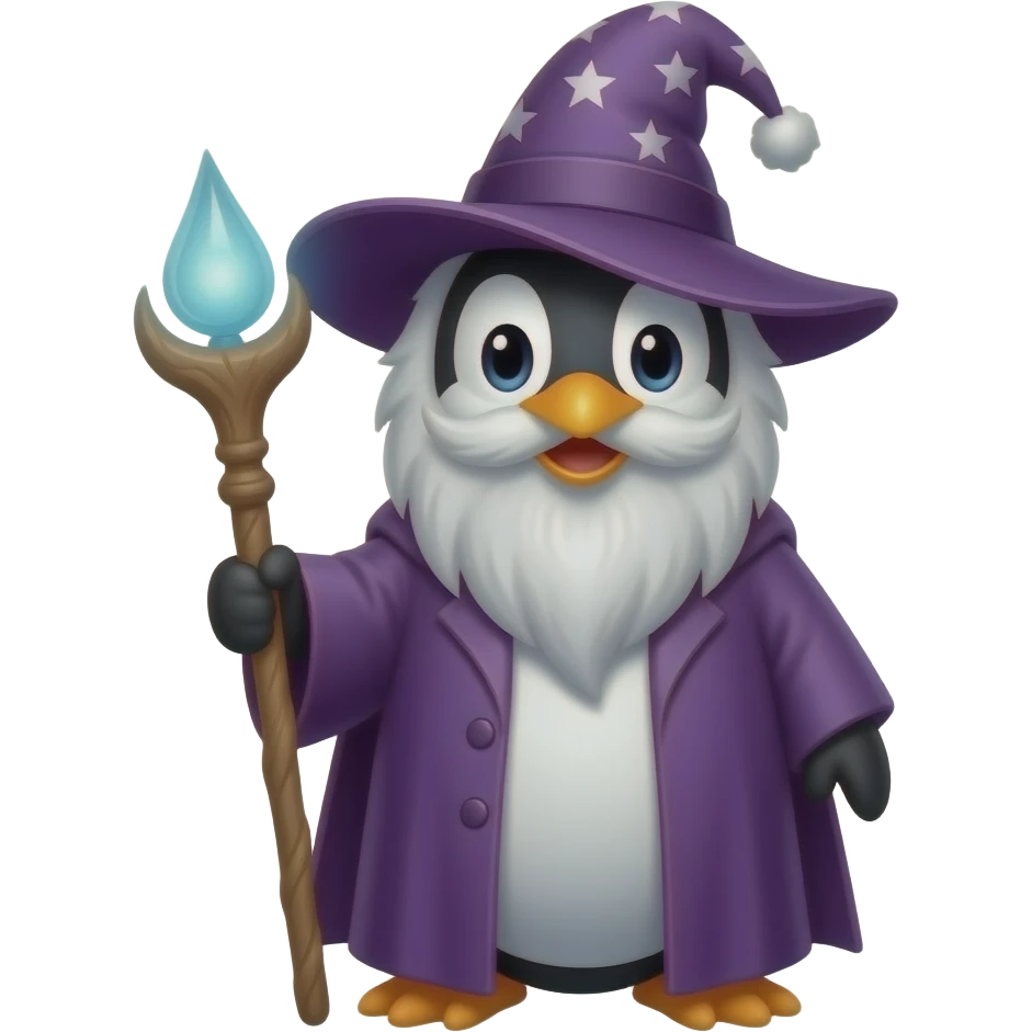 Penguin Wizard emoji