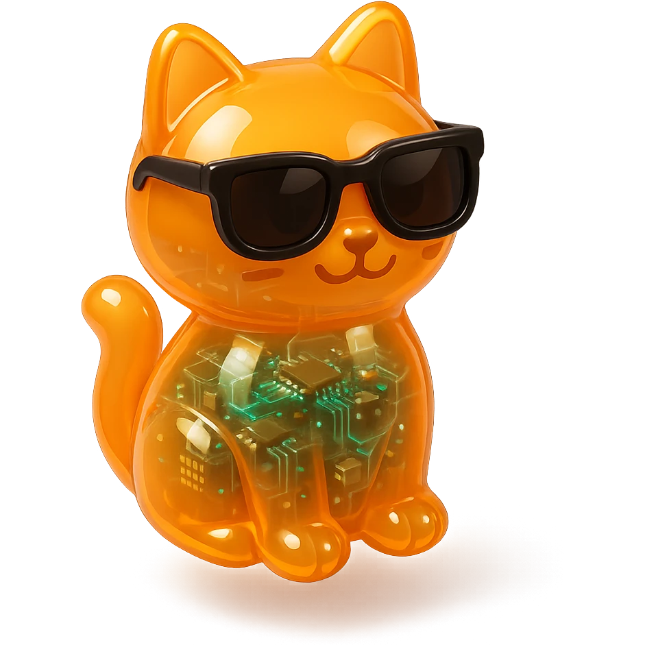 Cat wearing sunglasses emoji