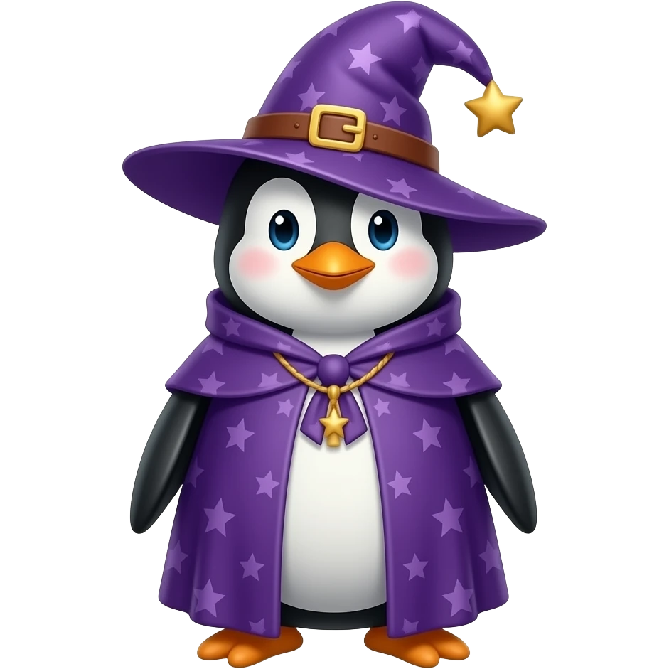 Penguin Wizard emoji