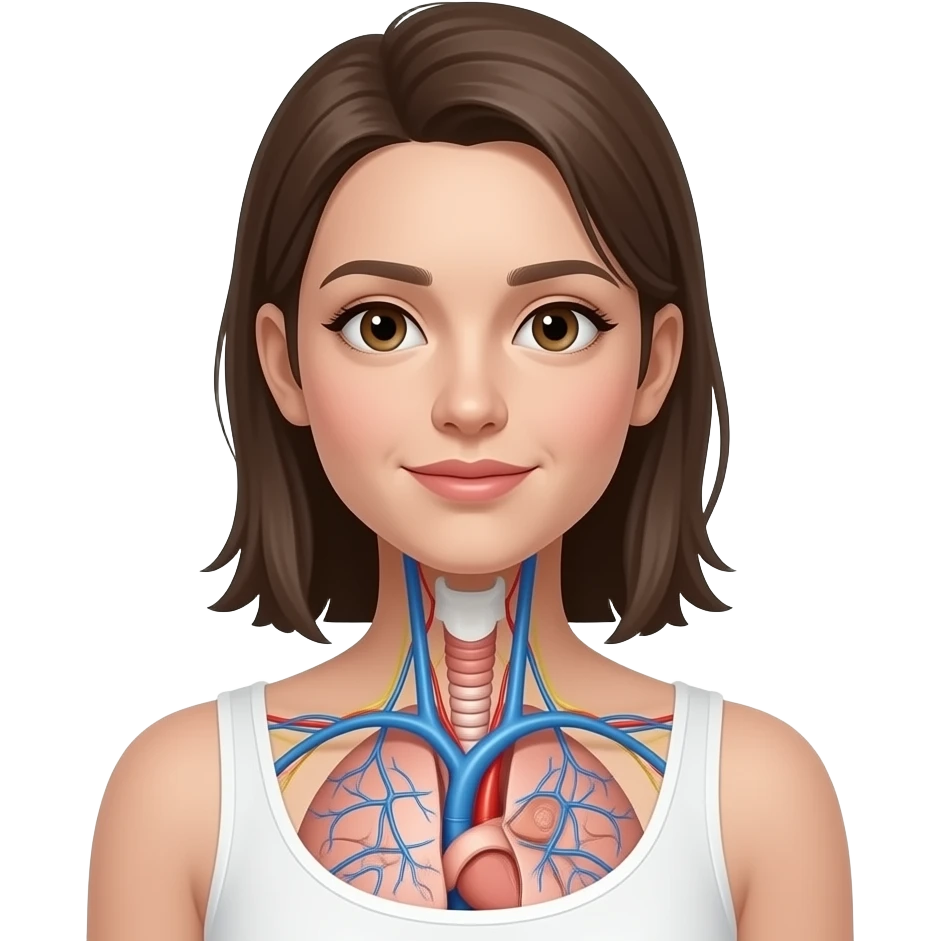 girl with endocrine glands visible emoji