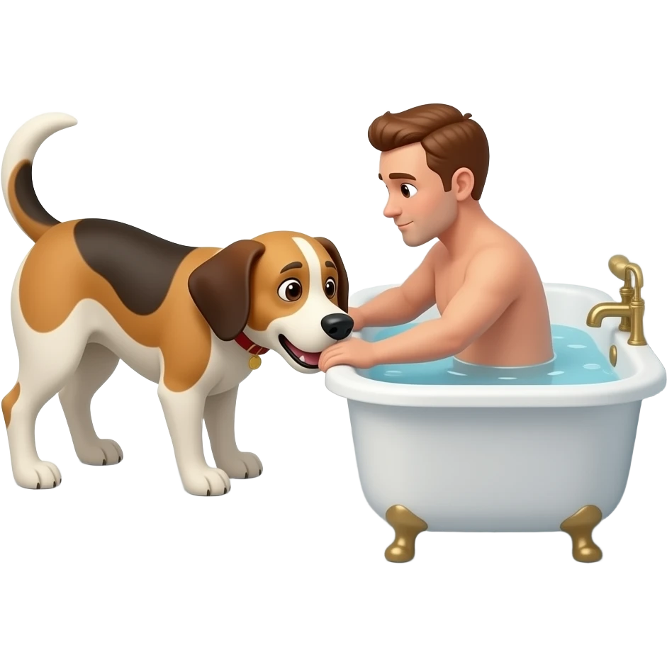 Hund der in ein männerwade beißt emoji