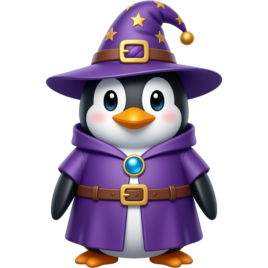 Penguin Wizard emoji