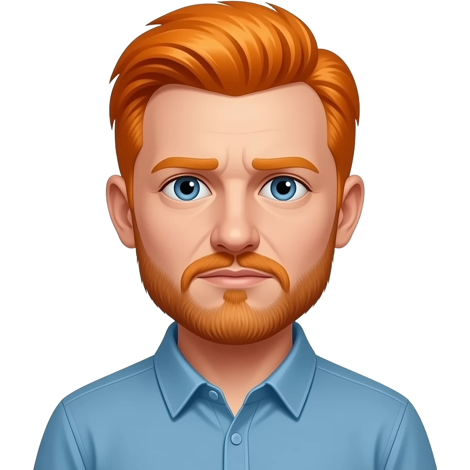 un rruso enfermo co el pelo naranja i que el pelo tenga cara emoji