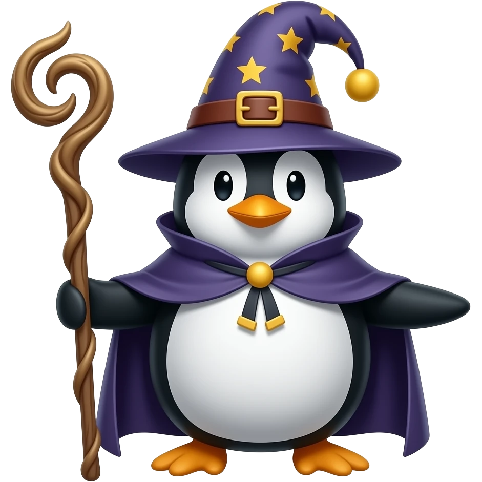 Penguin Wizard emoji