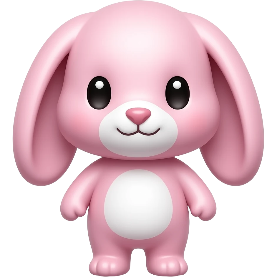 かわいいパステルピンクの垂れ耳ウサギ emoji