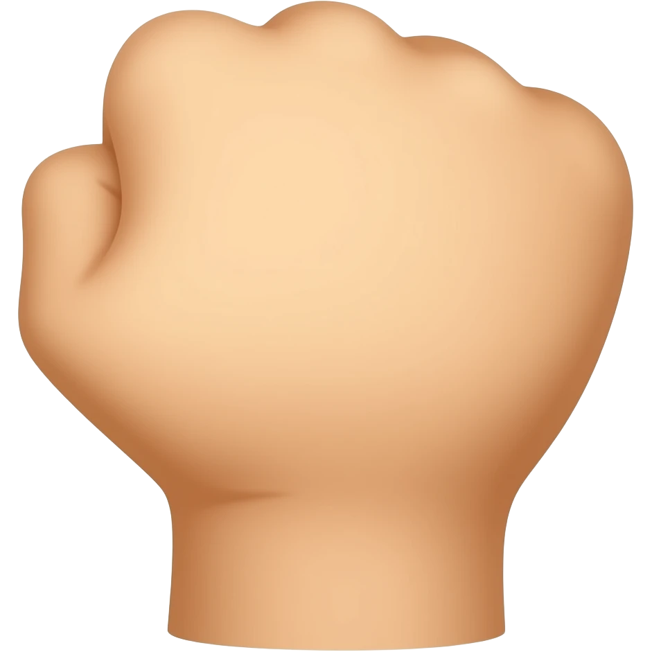 Fist but the back of the hand, not the front. I should not be able to see fingers emoji