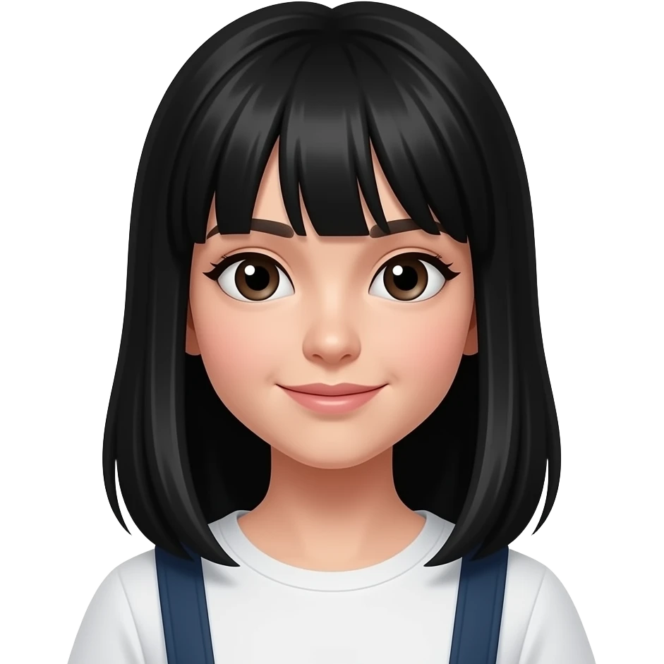 black haired gir; emoji