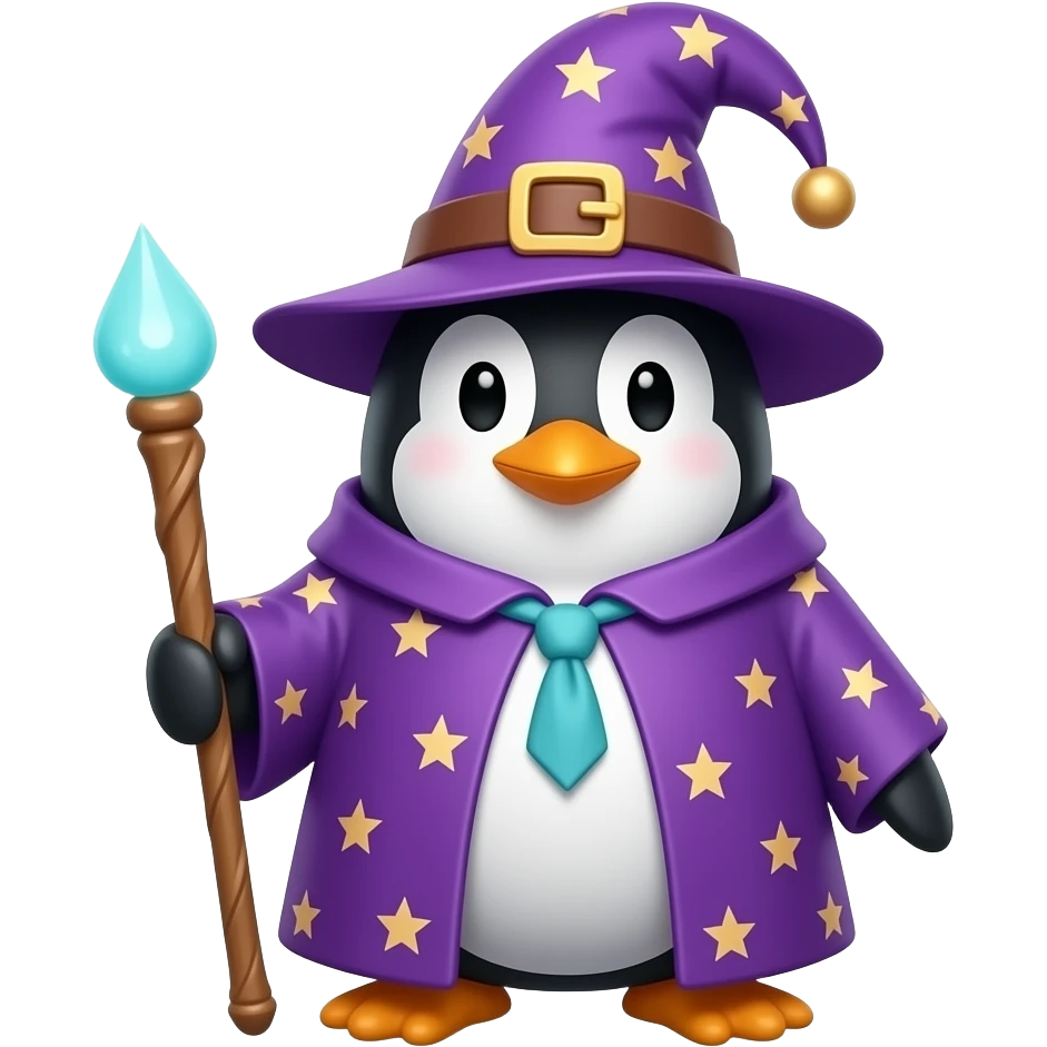 Penguin Wizard emoji