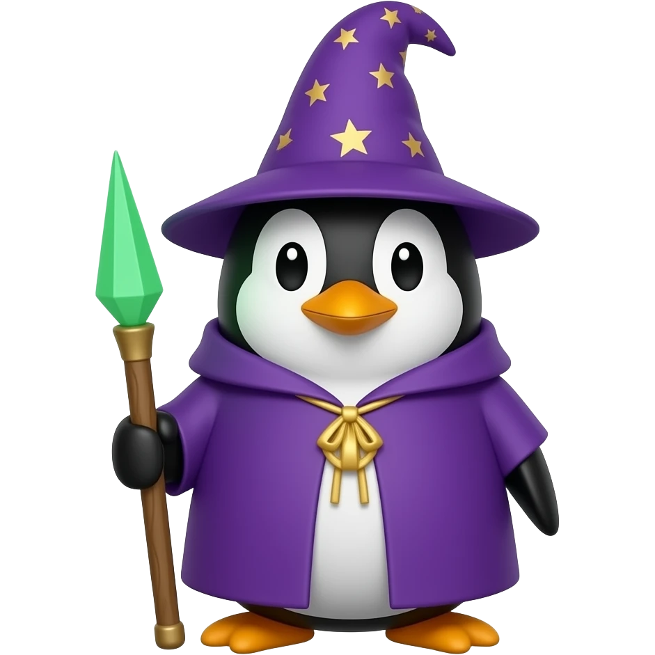 Penguin Wizard emoji