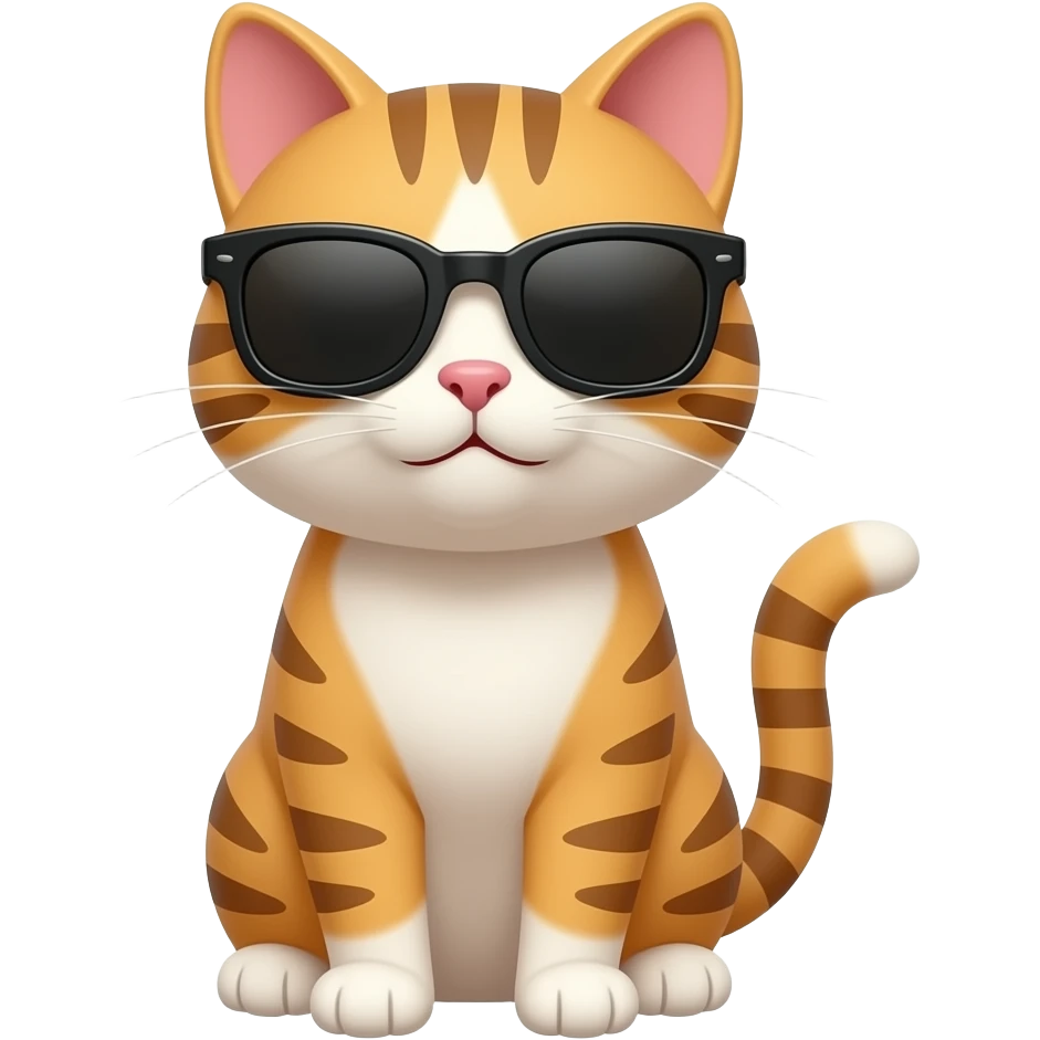 Cat wearing sunglasses emoji