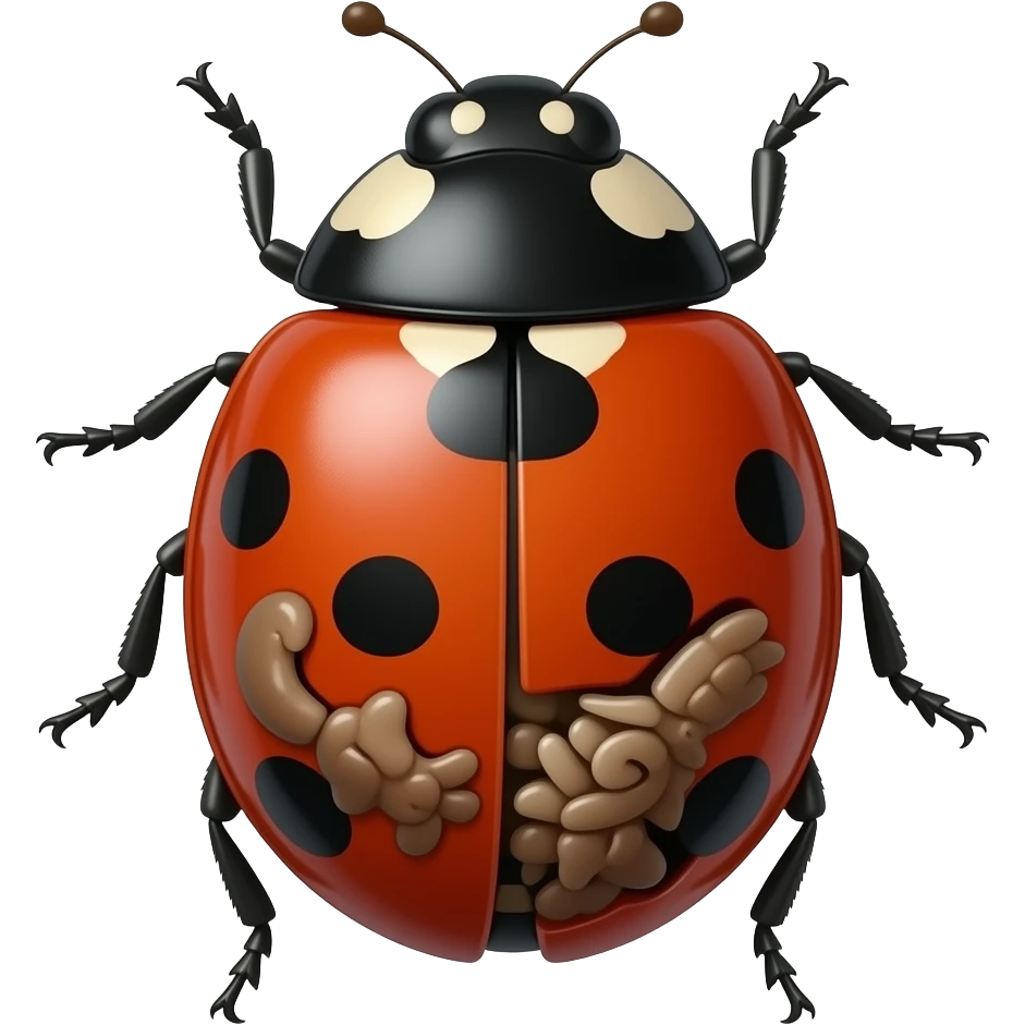 Ladybug life cycle emoji