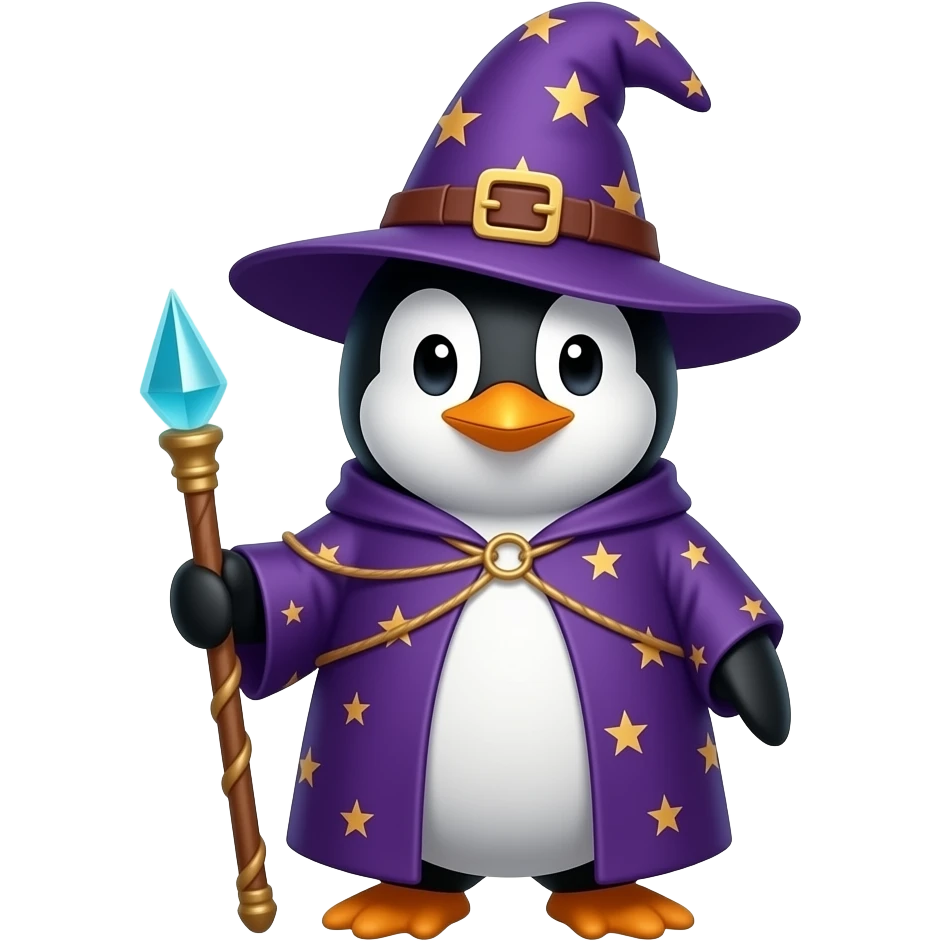 Penguin Wizard emoji