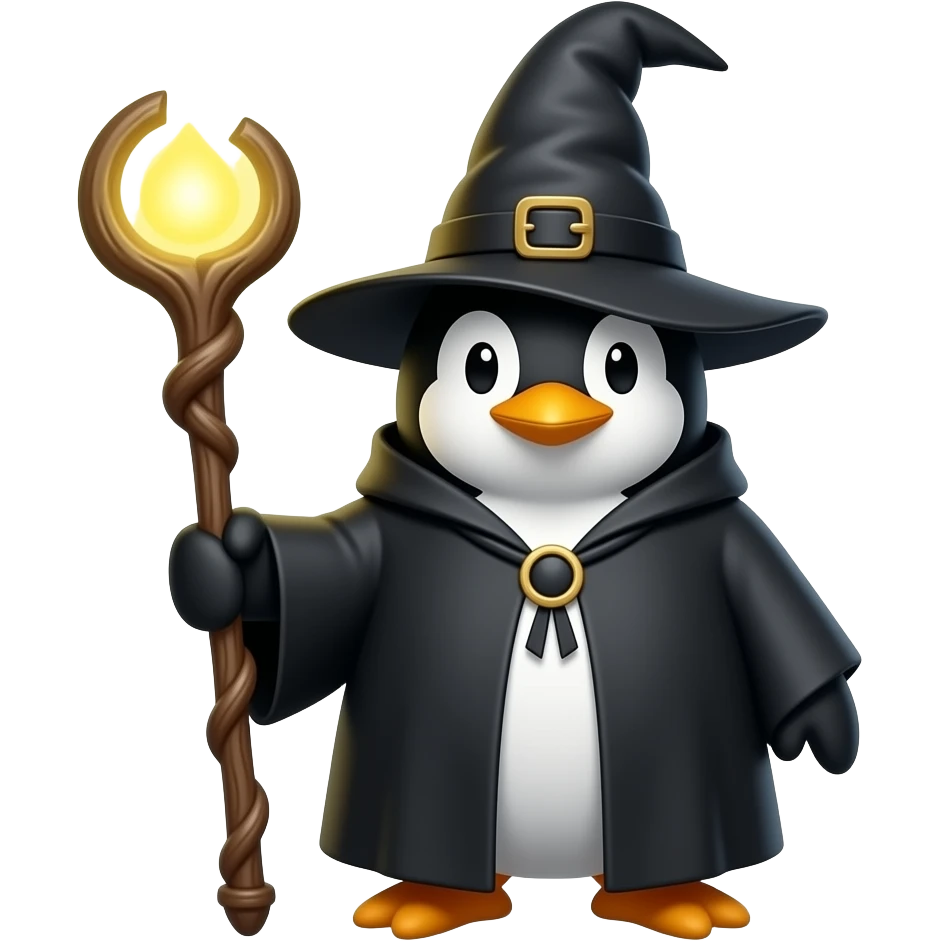 Penguin Wizard emoji