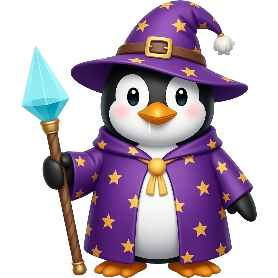 Penguin Wizard emoji