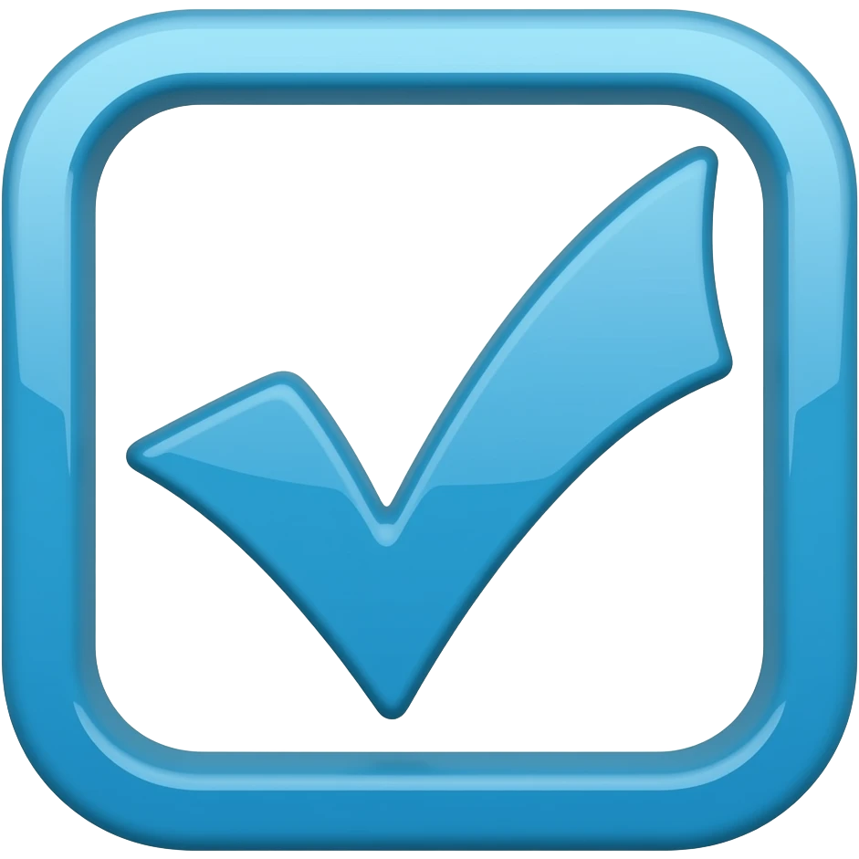Blue tick emoji
