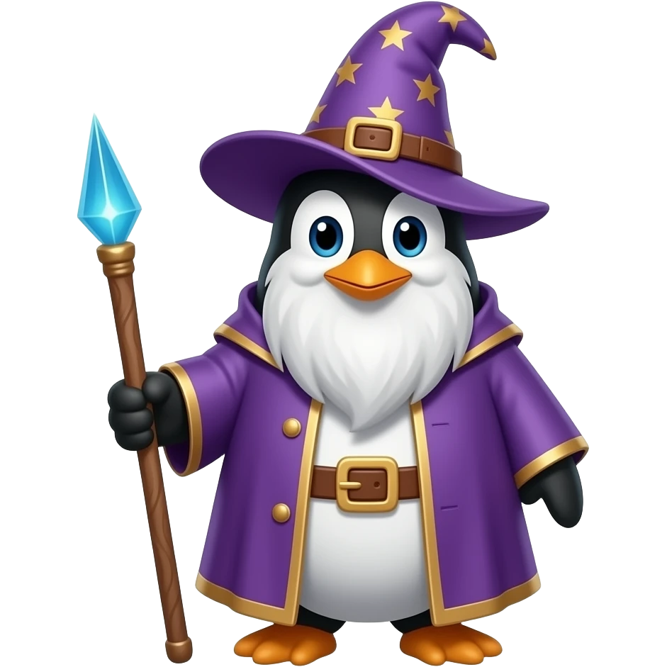Penguin Wizard emoji