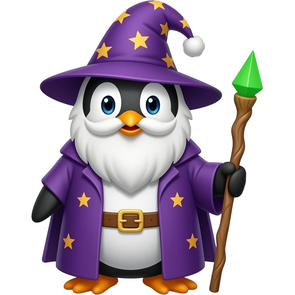 Penguin Wizard emoji