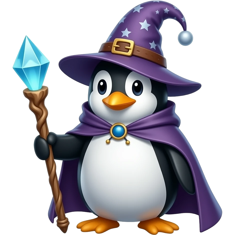 Penguin Wizard emoji