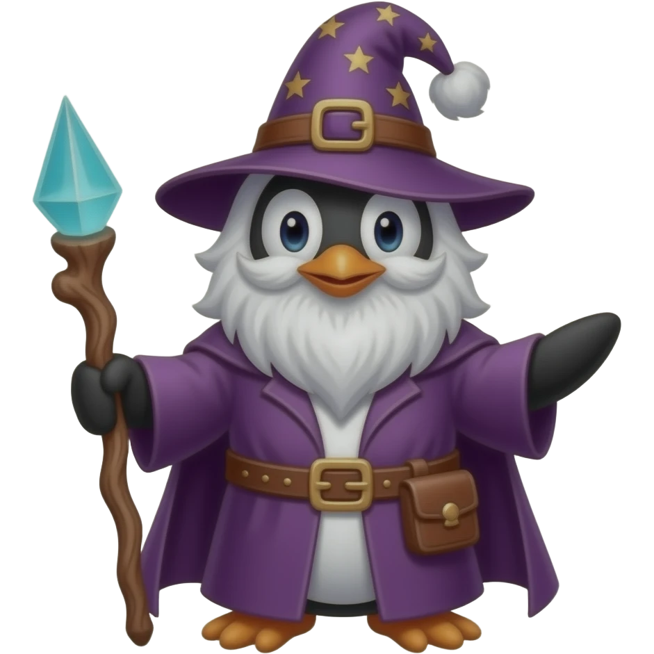 Penguin Wizard emoji