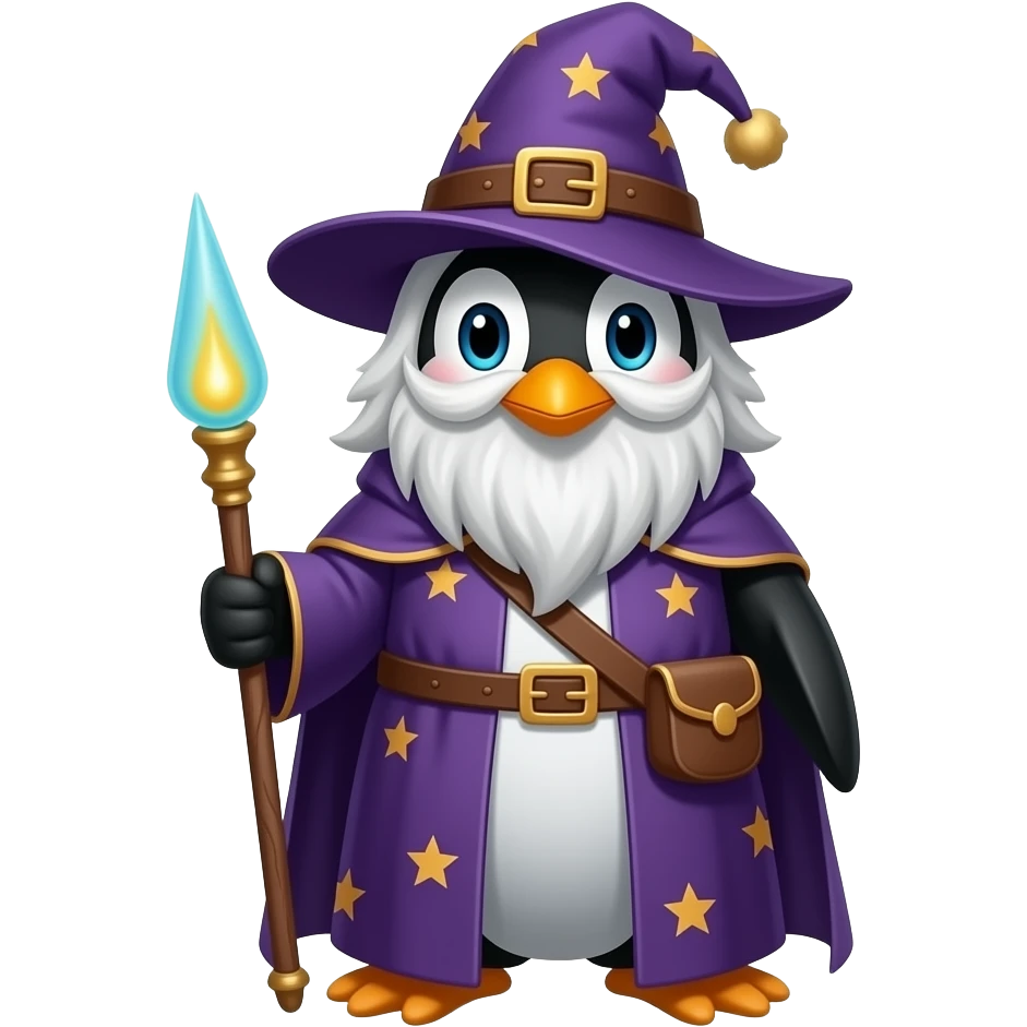 Penguin Wizard emoji