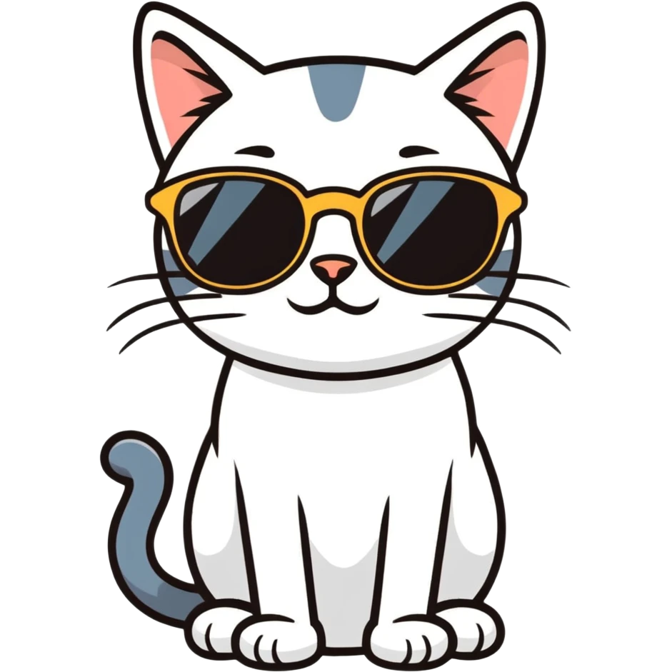 Cat with sunglasses emoji