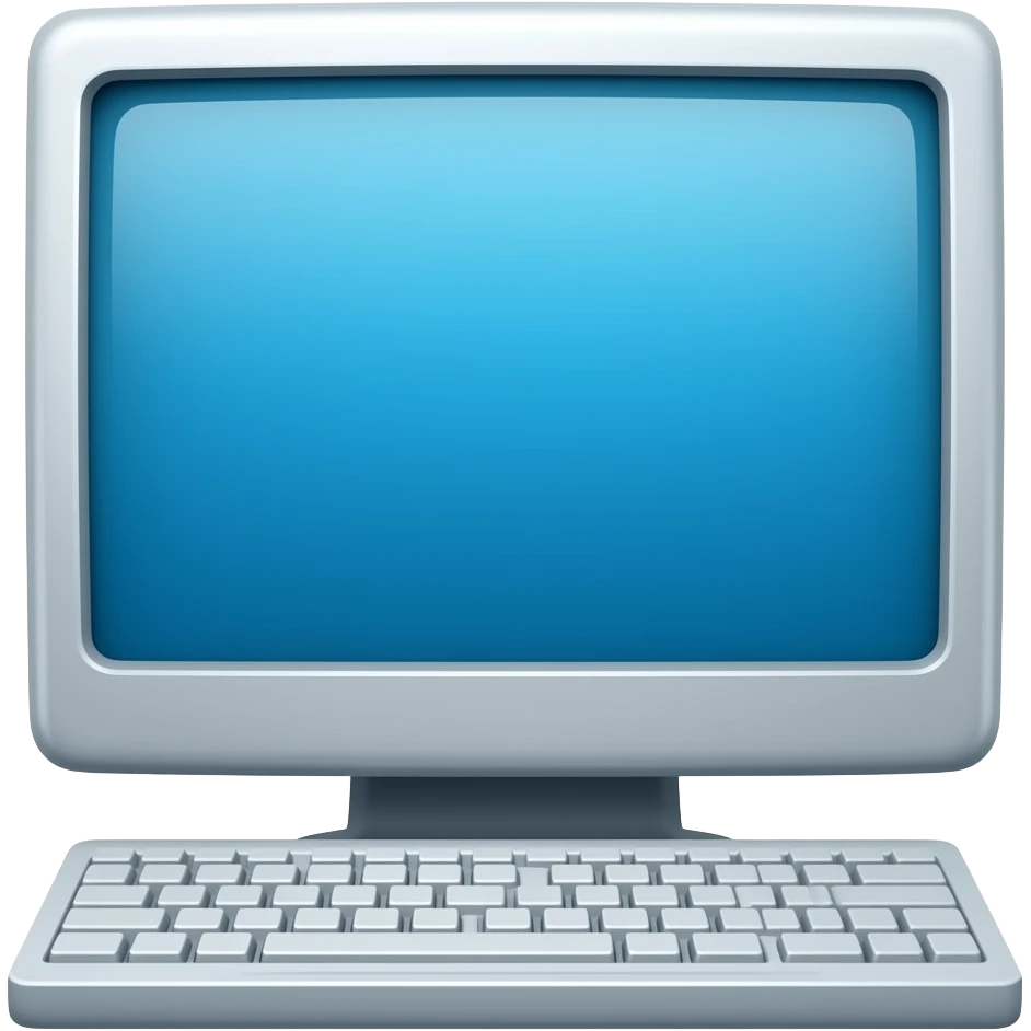 a computer with blue structure emoji