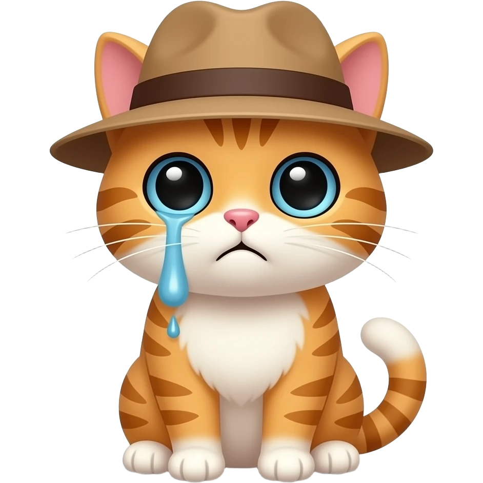 Sad cat hat emoji