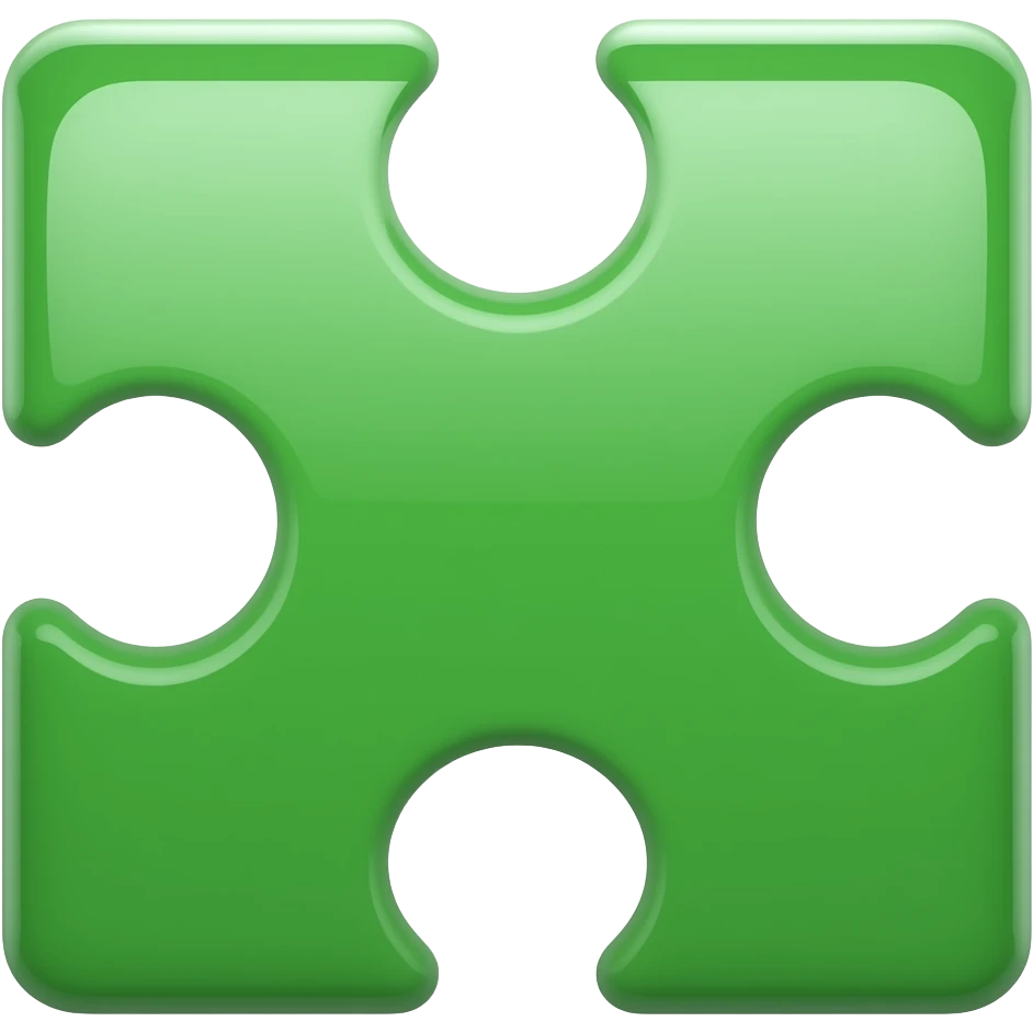 Pieza de rompecabezas verde emoji