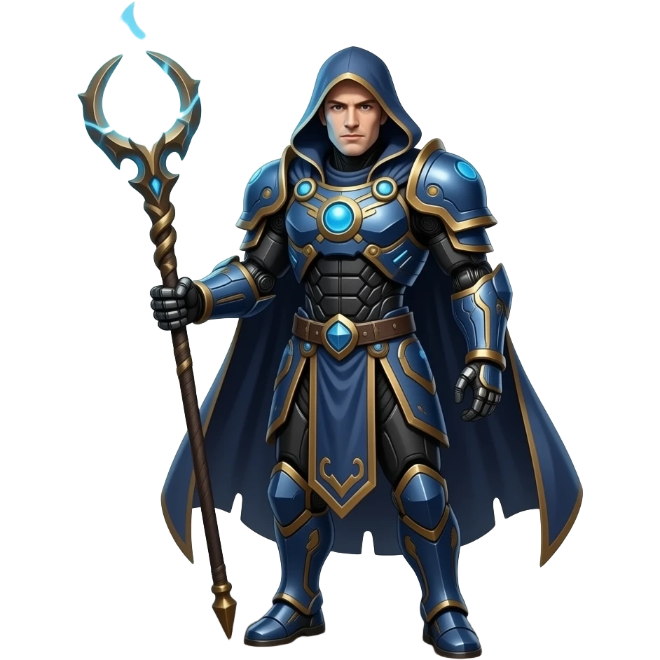Futuristic war wizard emoji