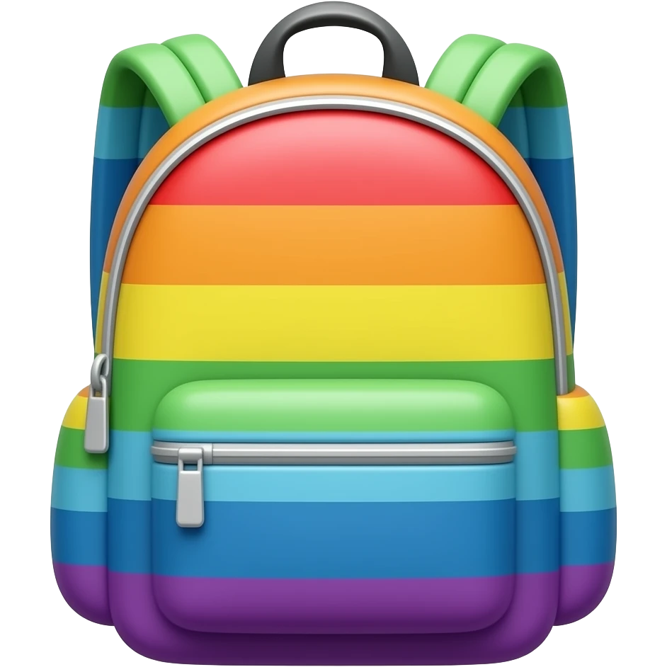 rainbow backpack emoji