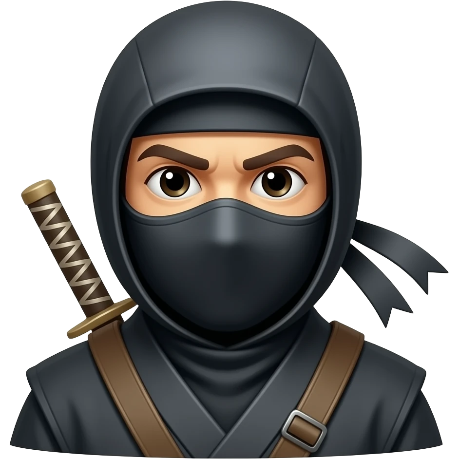 ninja without a mask emoji