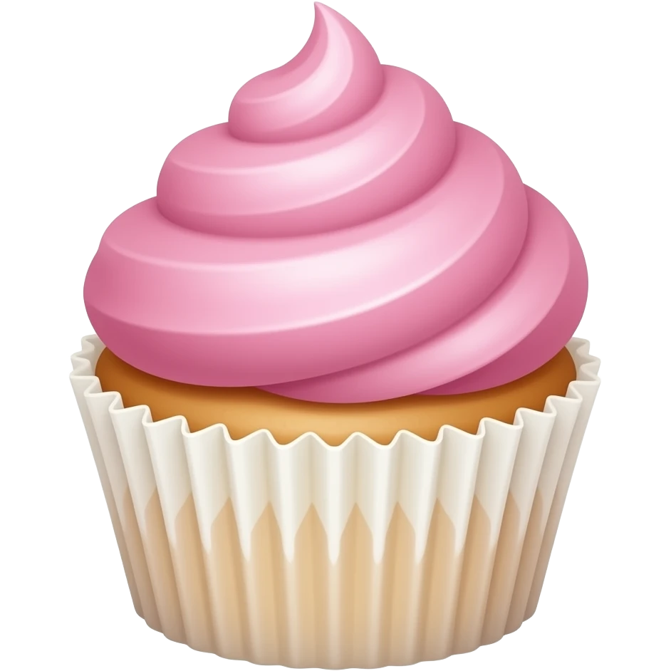 Cupcake with pink icing emoji