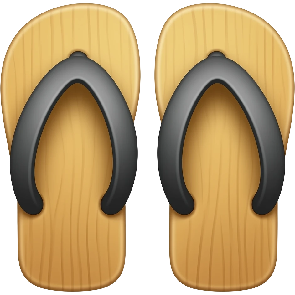 geta sandals, Japanese Wooden Sandals emoji