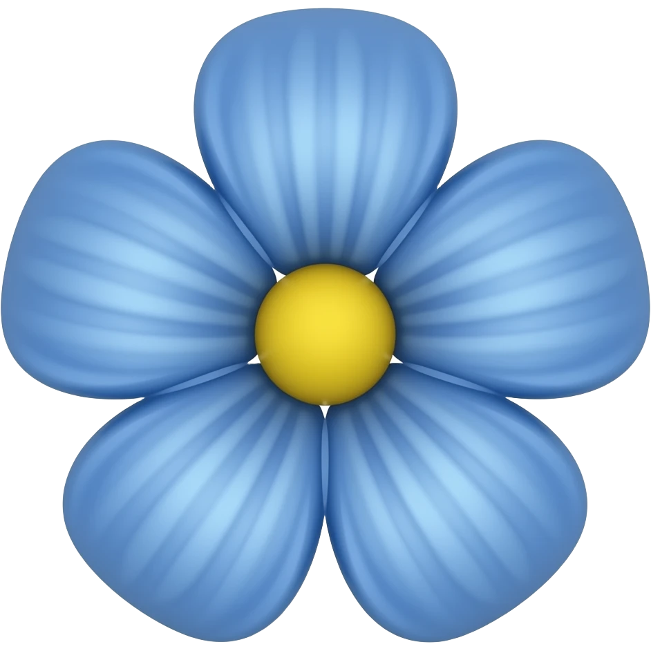 Blue flower emoji