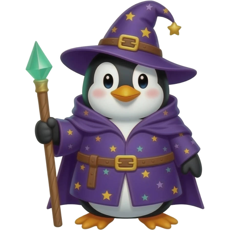 Penguin Wizard emoji