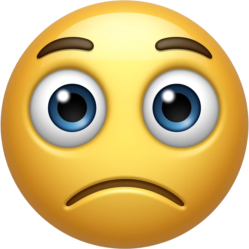 A 😀 Face with Rolling Eyes & Frown. No nose emoji